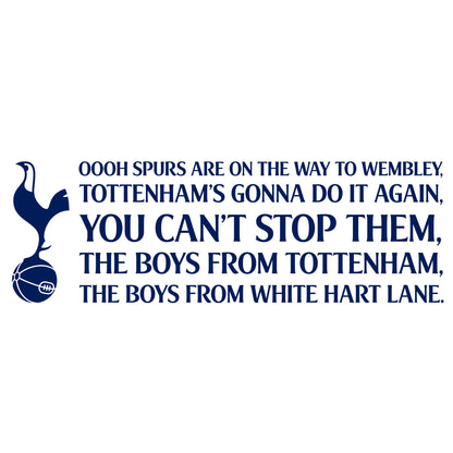 Tottenham Hotspur Football Club - 'Spurs Are On Their Way To Wembley' Song Wall Sticker Vinyl