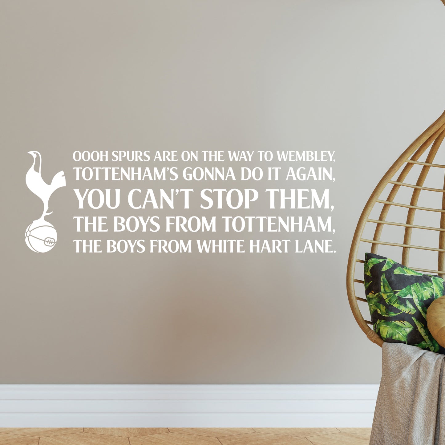 Tottenham Hotspur Football Club - 'Spurs Are On Their Way To Wembley' Song Wall Sticker Vinyl