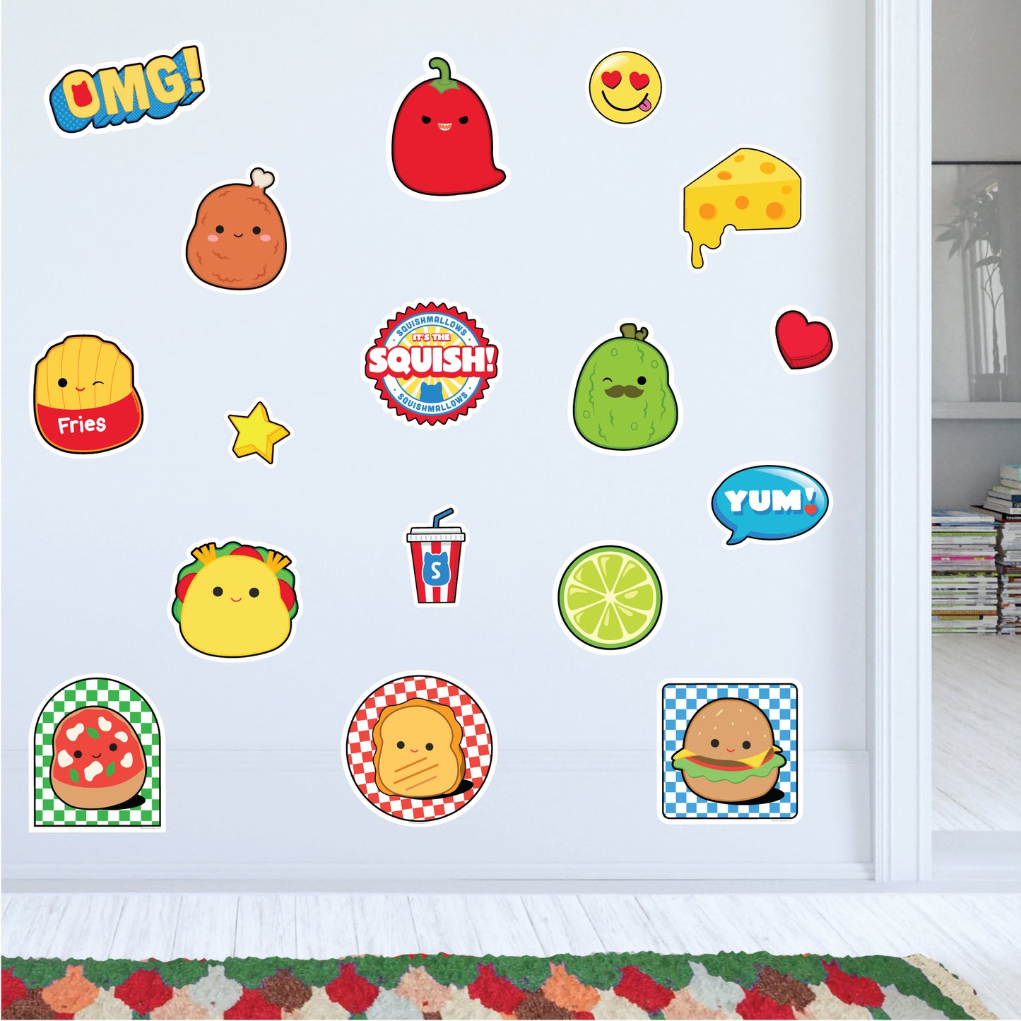 Squishmallows Wall Sticker - Food Squad Decal Set Wall Art