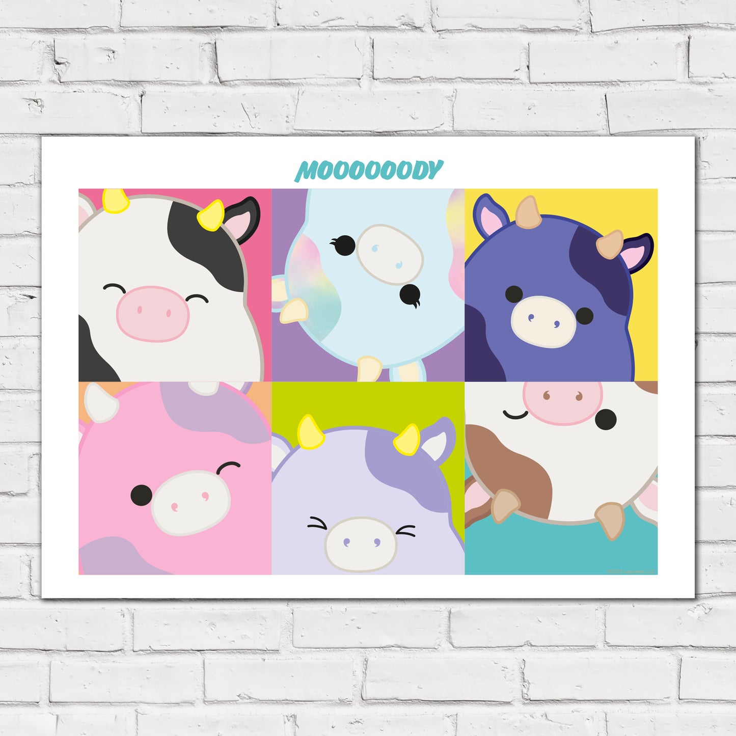 Squishmallows Print - Moody Cows Poster Wall Art