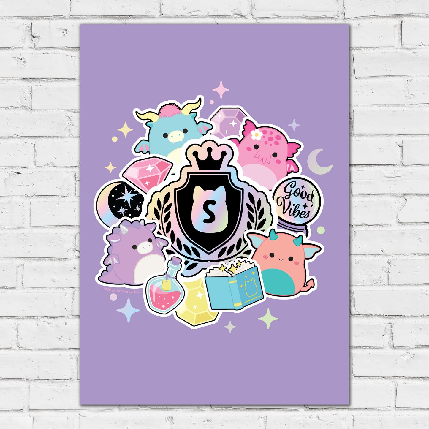 Squishmallows Print - Purple Fantasy Poster Wall Art
