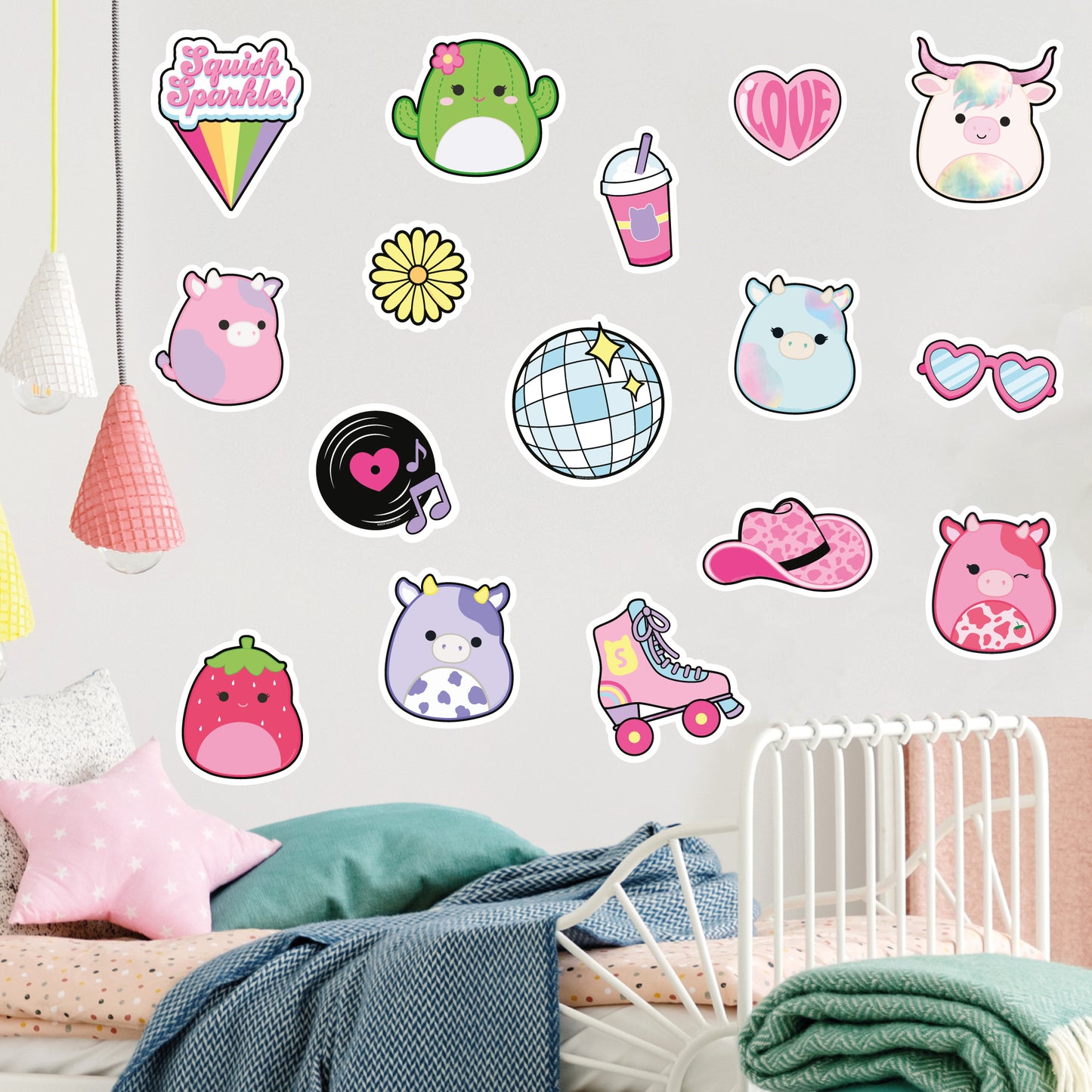 Squishmallows Wall Sticker - Squish Sparkle Decal Set Wall Art
