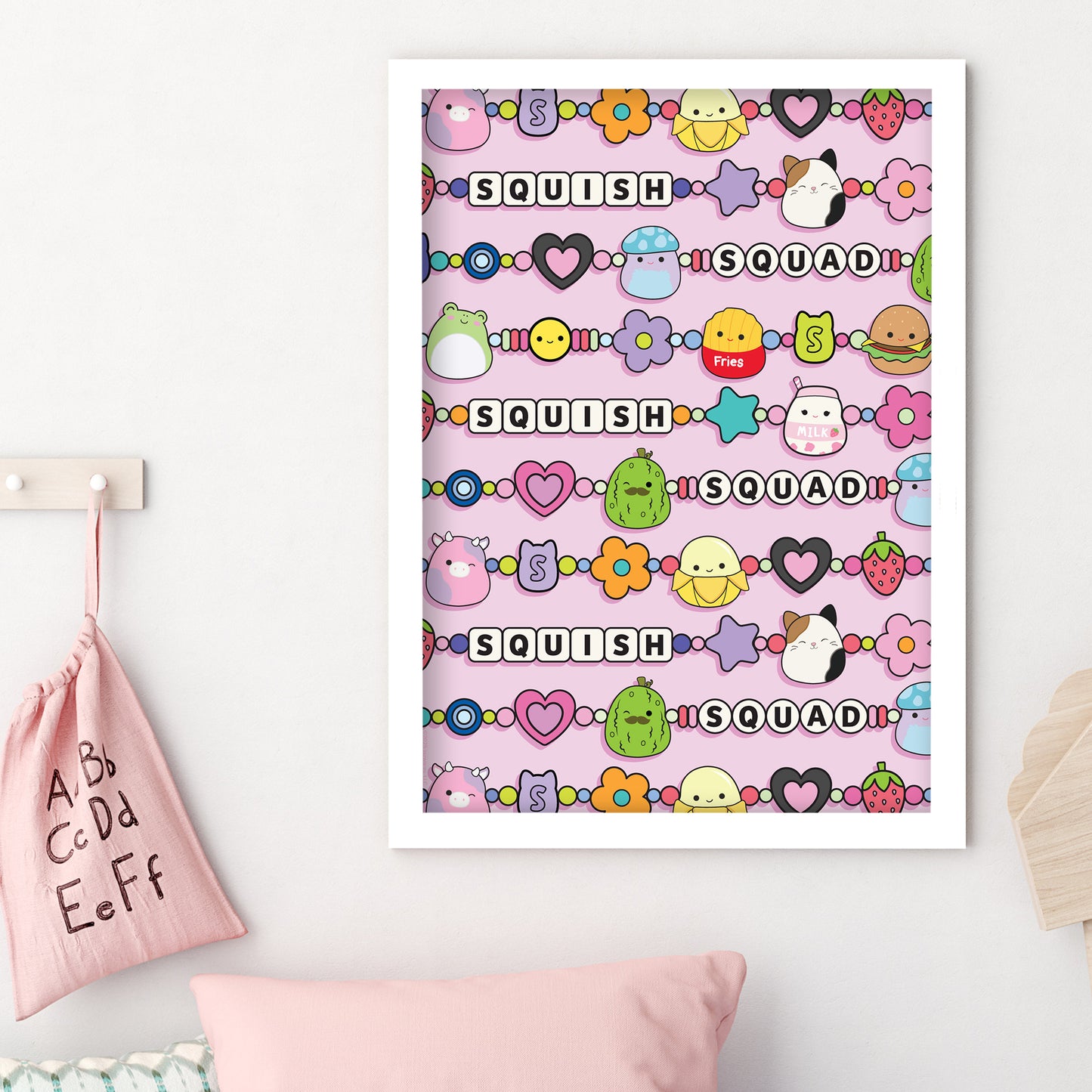 Squishmallows Print - Squish Squad Friendship Bracelets Poster Wall Art