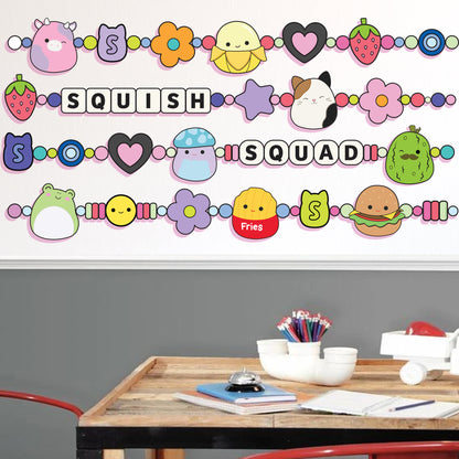 Squishmallows Wall Sticker - Squish Squad Friendship Bracelets Decal Wall Art