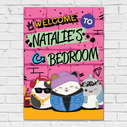 Squishmallows Print - Welcome To Personalised Graffiti Poster Wall Art