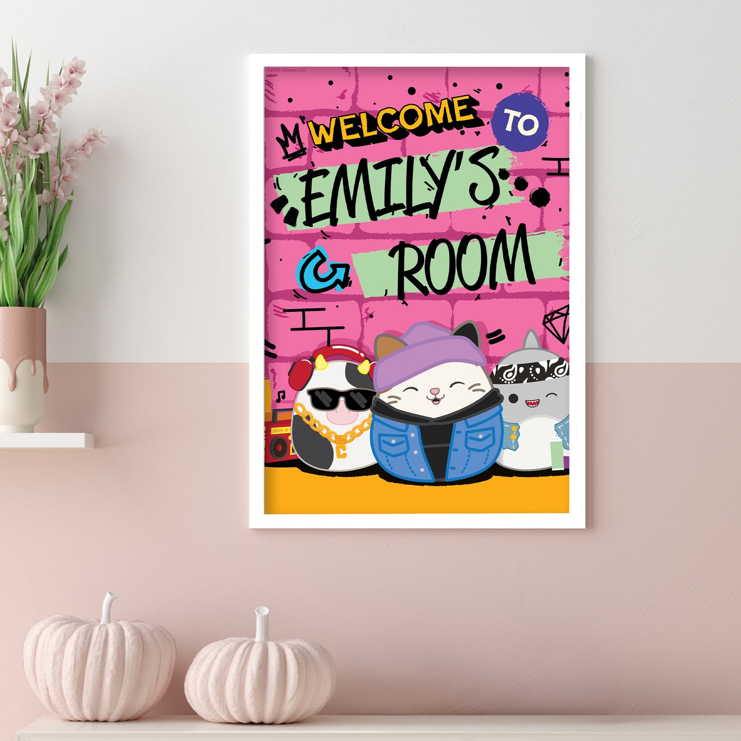 Squishmallows Print - Welcome To Personalised Graffiti Poster Wall Art