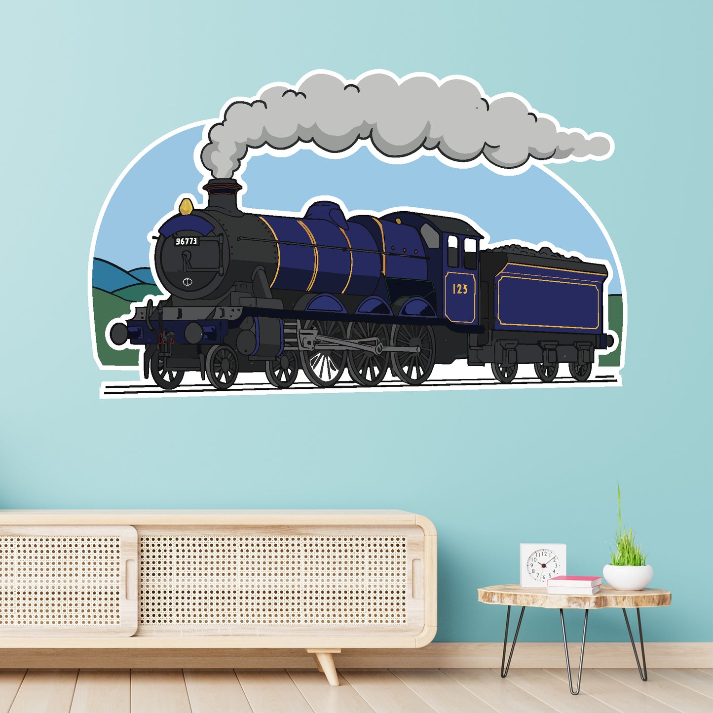 Train Wall Sticker - Steam Train Decal Wall Art