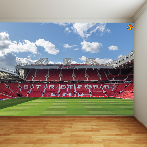 Manchester United Full Wall Mural - Old Trafford Stadium Stretford End Day Time