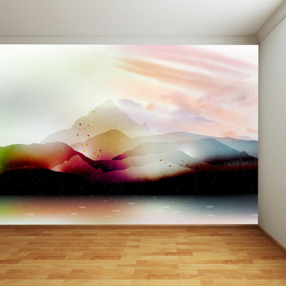 Sunset During The Drizzle Full Wall Mural