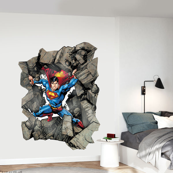 Superman Wall Sticker - Rubble Break Wall Decal DC Superhero Art – www ...