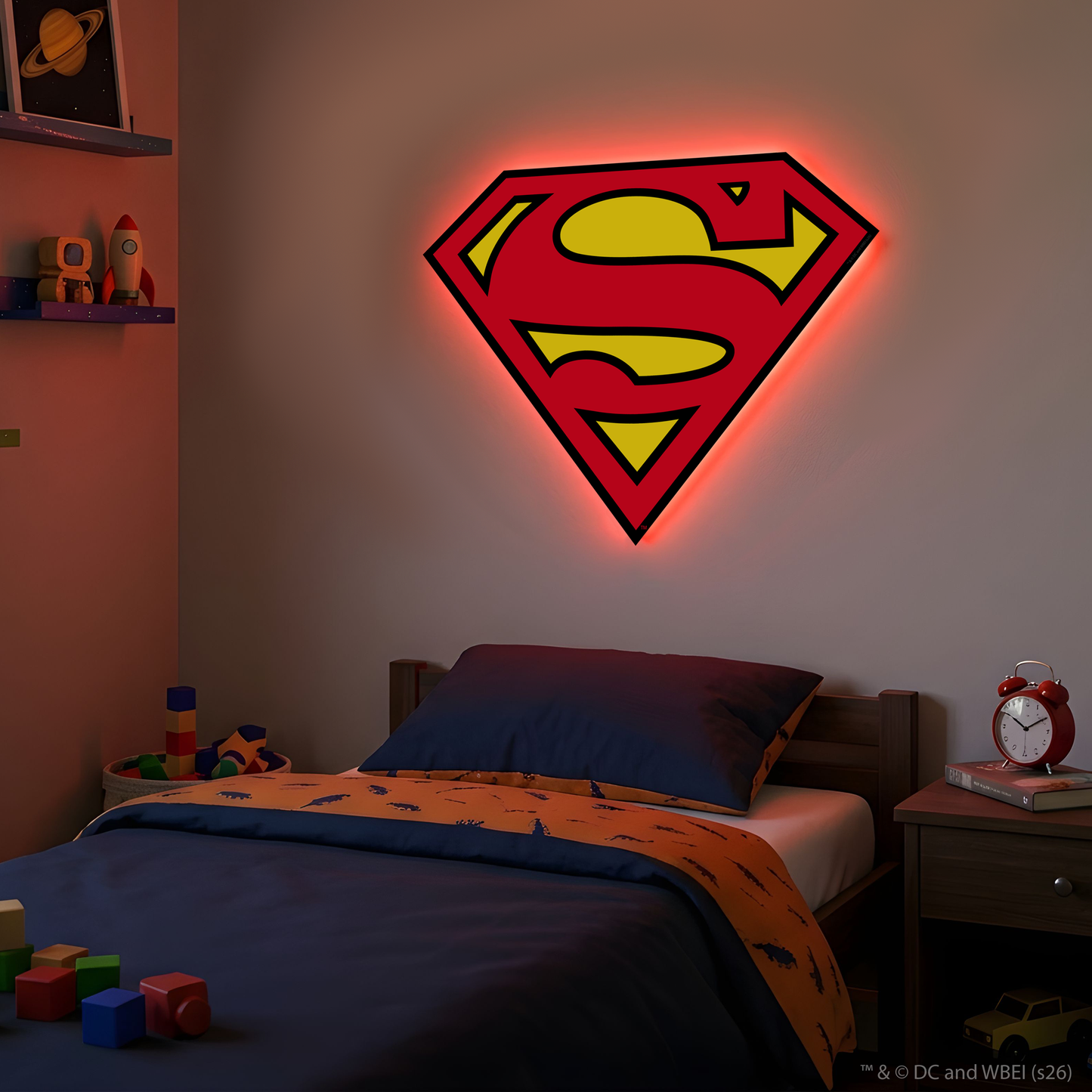 Superman Logo LED Backlit Wallpop