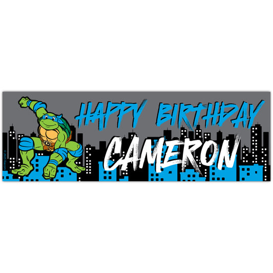 Teenage Mutant Ninja Turtles Birthday - Leo Personalised Banner Wall Sticker