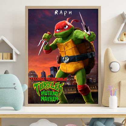 Teenage Mutant Ninja Turtles Print - Raph Mutant Mayhem Poster TMNT Wall Art