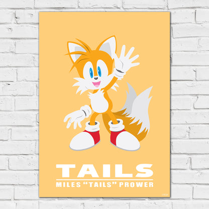 Sonic The Hedgehog Print - Tails Colour Block Poster Wall Art