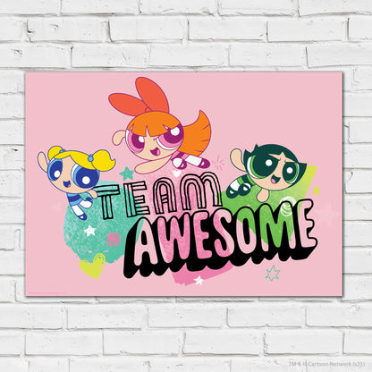 Powerpuff Girls Print  –  Team Awesome Poster Superhero Wall Art