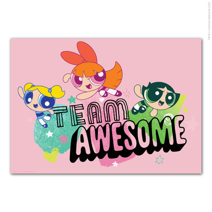 Powerpuff Girls Print  –  Team Awesome Poster Superhero Wall Art
