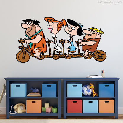 The Flintstones™ Wall Sticker - Group Bike Decal Wall Art