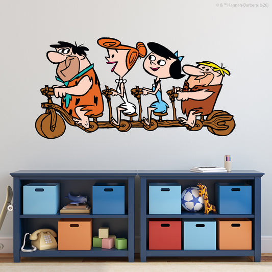 The Flintstones™ Wall Sticker - Group Bike Decal Wall Art