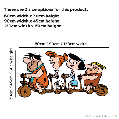 The Flintstones™ Wall Sticker - Group Bike Decal Wall Art