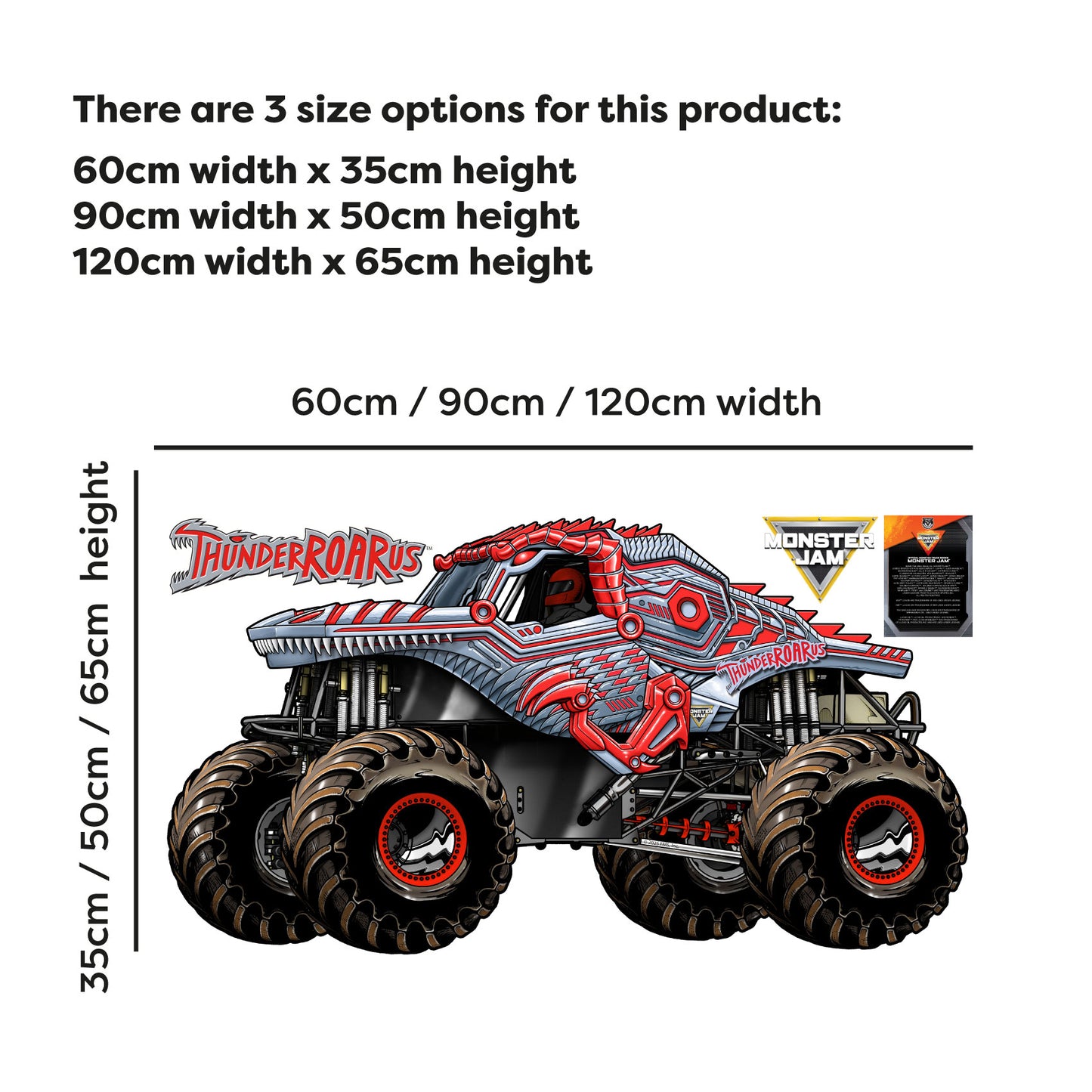 Monster Jam Wall Sticker - ThunderROARus Monster Jam Truck Wall Decal Art