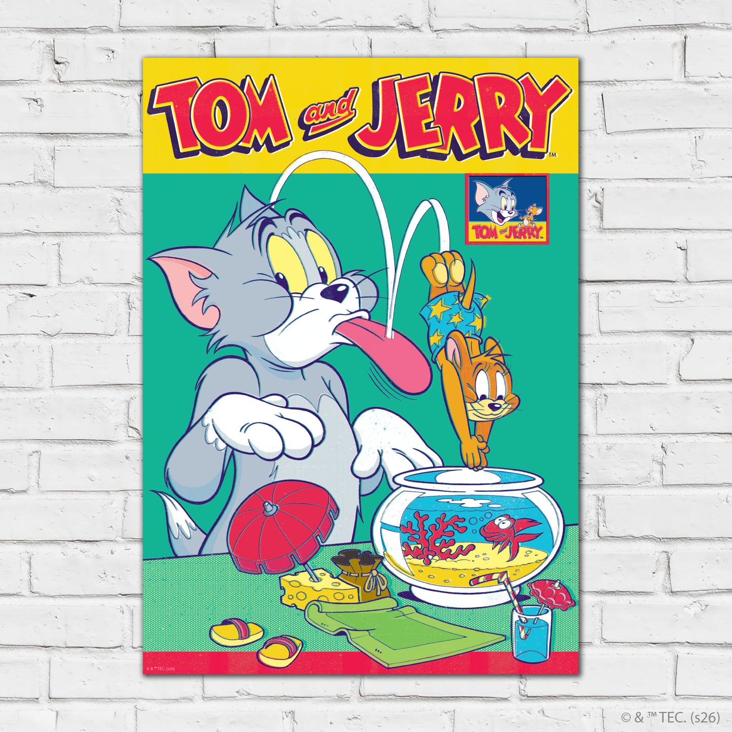 Tom And Jerry™  Print - Fish Bowl Print Poster Wall Art