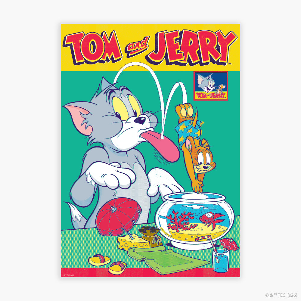 Tom And Jerry™  Print - Fish Bowl Print Poster Wall Art