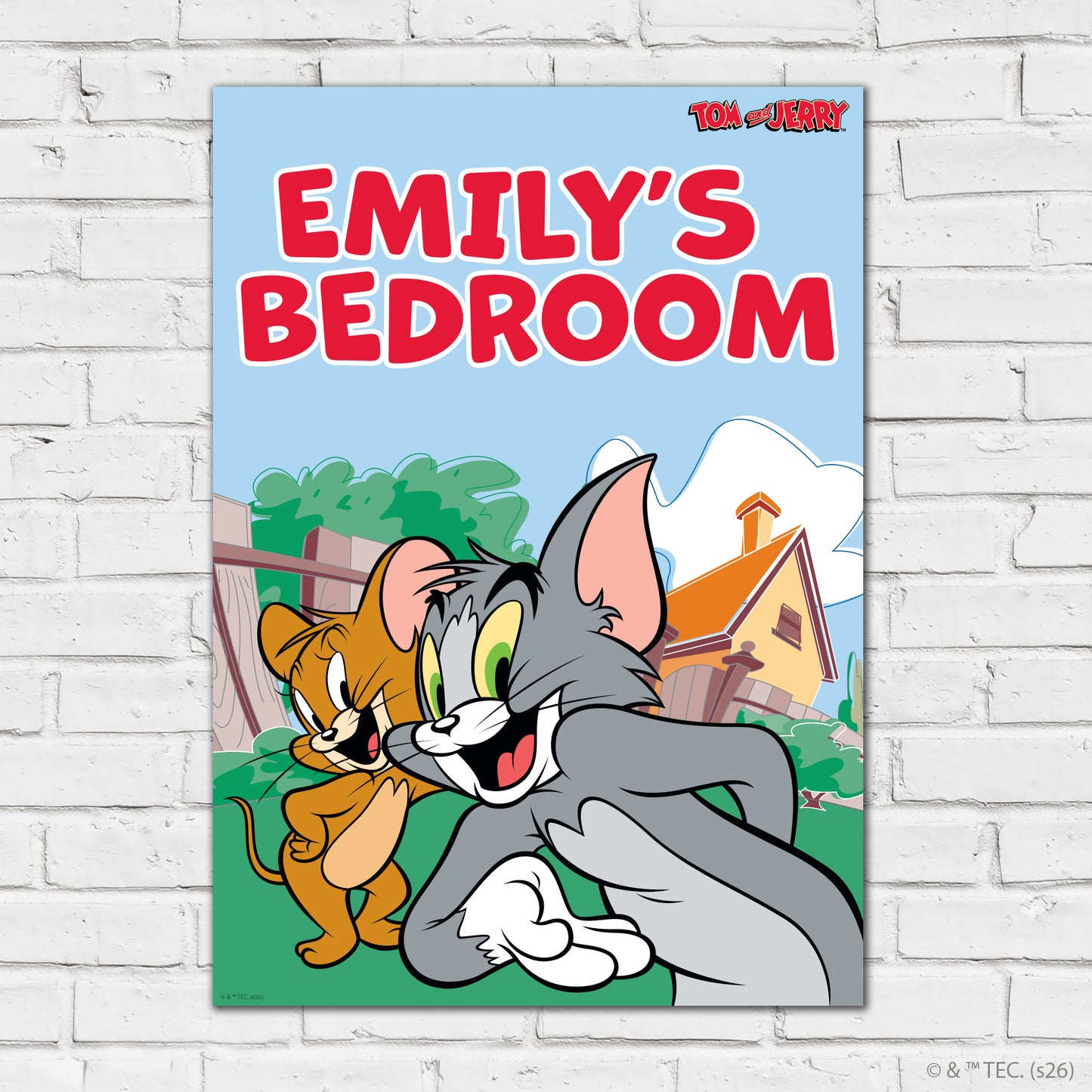 Tom And Jerry™  Print - Garden Personalised Poster Wall Art