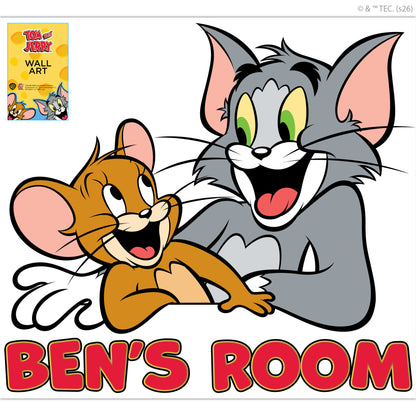 Tom And Jerry™ Wall Sticker - Jerry Looking At Tom Personalised Decal Wall Art