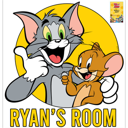 Tom And Jerry™ Wall Sticker  - Yellow Personalised Decal Wall Art