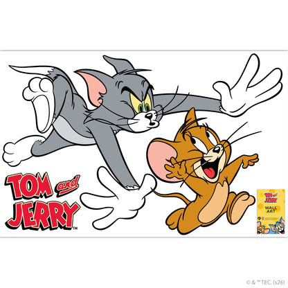 Tom And Jerry™ Wall Sticker  - Tom Chasing Jerry Decal Wall Art