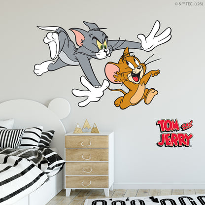 Tom And Jerry™ Wall Sticker  - Tom Chasing Jerry Decal Wall Art