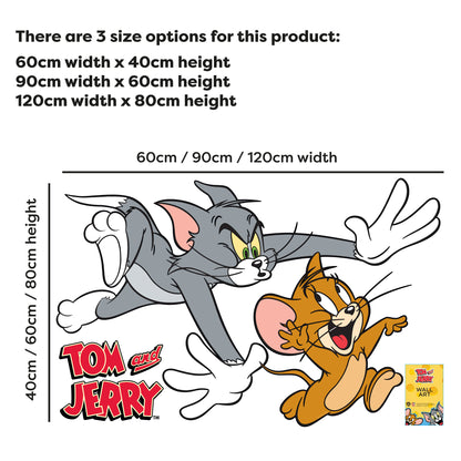 Tom And Jerry™ Wall Sticker  - Tom Chasing Jerry Decal Wall Art