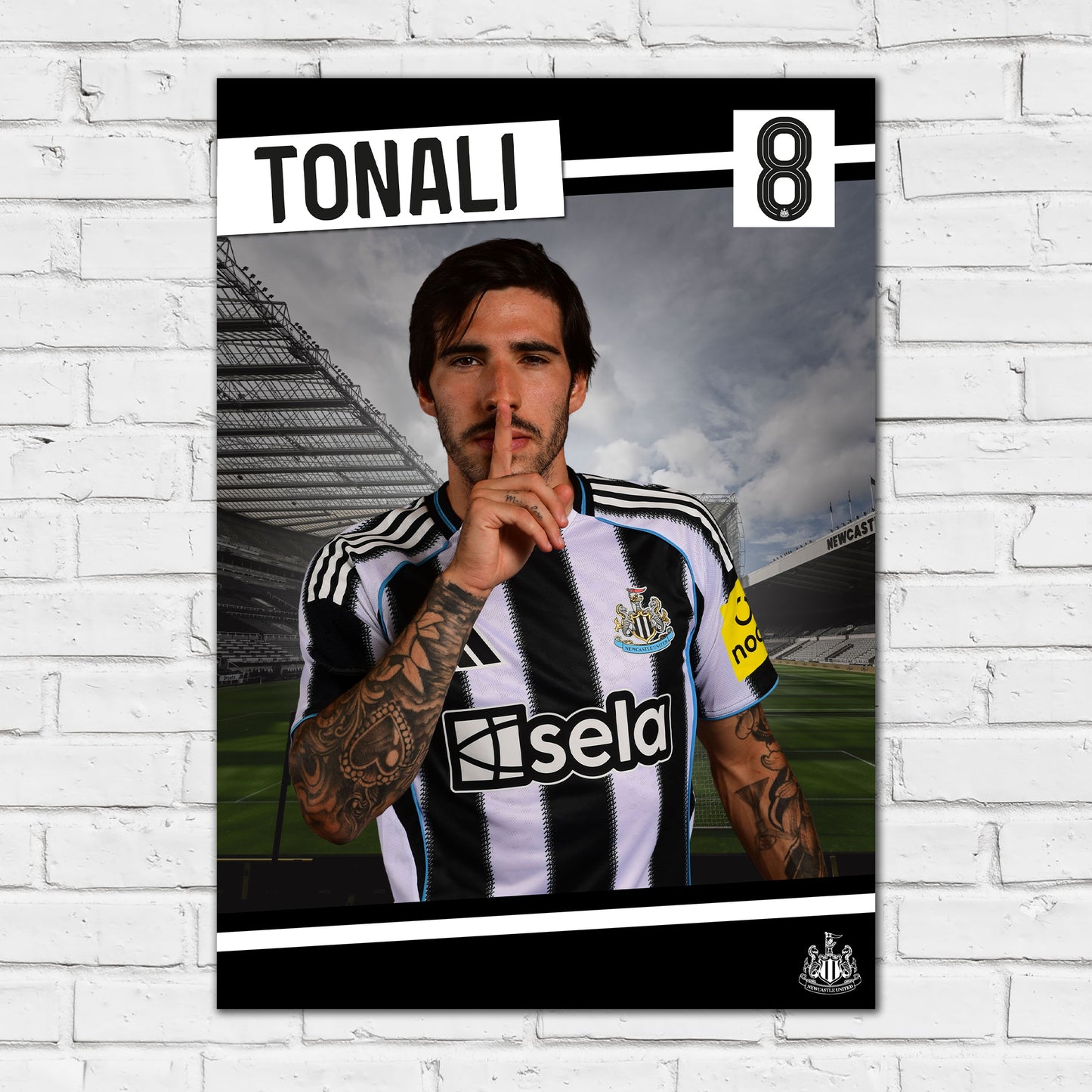 Newcastle United FC Print - Tonali 25/26 Core Poster Football Wall Art