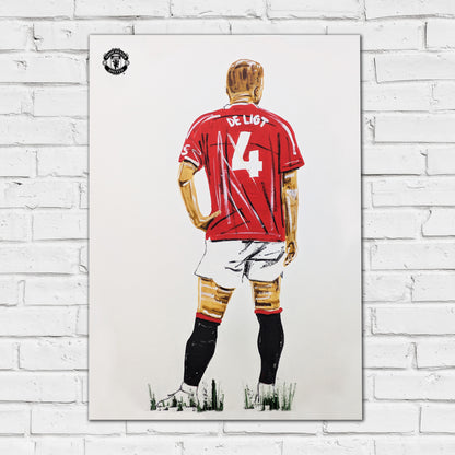 Manchester United FC Print - De Ligt Tony Denton Painted Poster