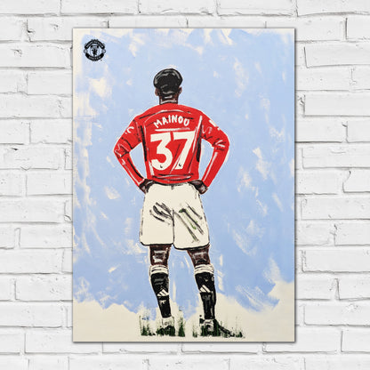 Manchester United FC Print - Mainoo Tony Denton Painted Poster