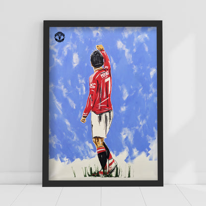 Manchester United FC Print - Mason Mount Tony Denton Painted Poster