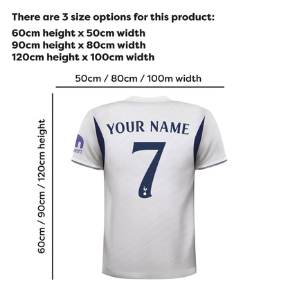 Tottenham Hotspur Football Club - Personalised Football Shirt Wall Sticker 26/27