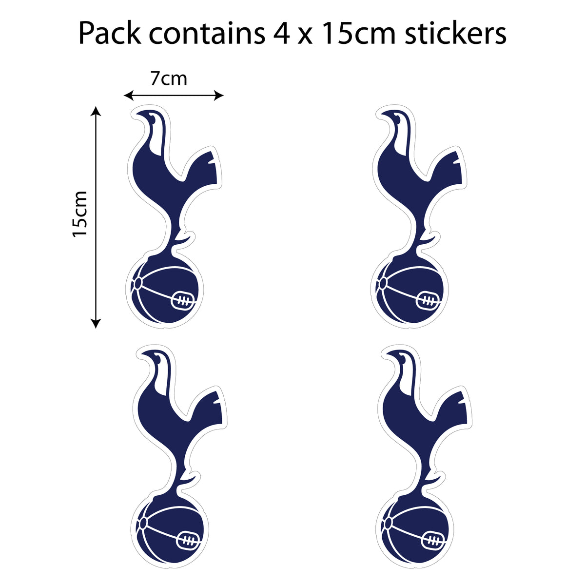 Tottenham Stickers Tottenham Football Club - Car Sticker Pack – www.themed.co.uk