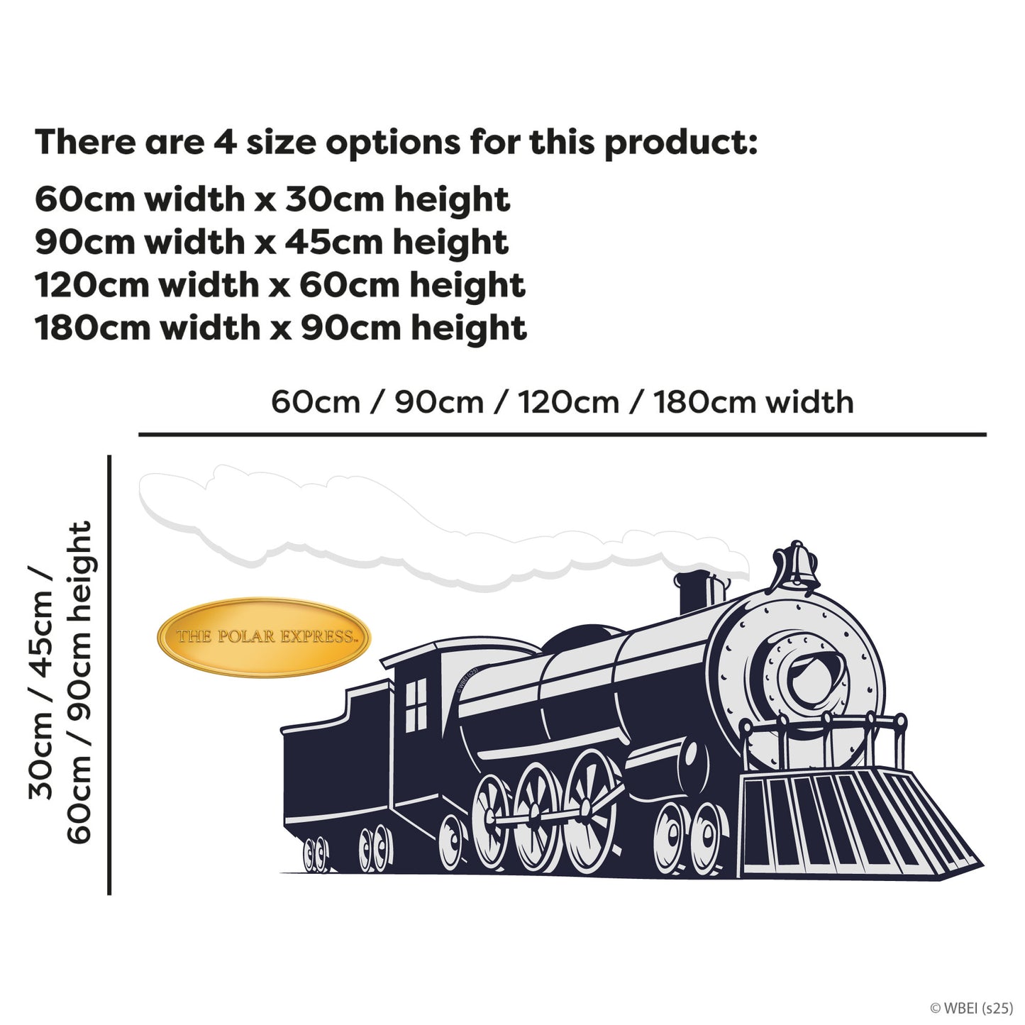 The Polar Express Wall Sticker -  The Polar Express Train Decal Christmas Wall Art