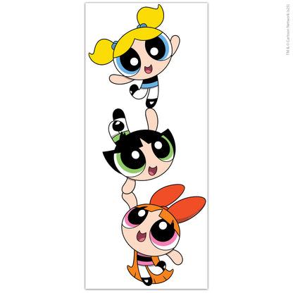 Powerpuff Girls Wall Sticker  –  Trio Balancing Superhero Wall Art