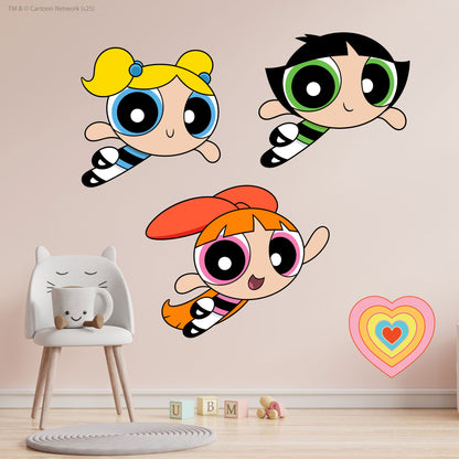 Powerpuff Girls Wall Sticker  –  Trio Decal Set Superhero Wall Art