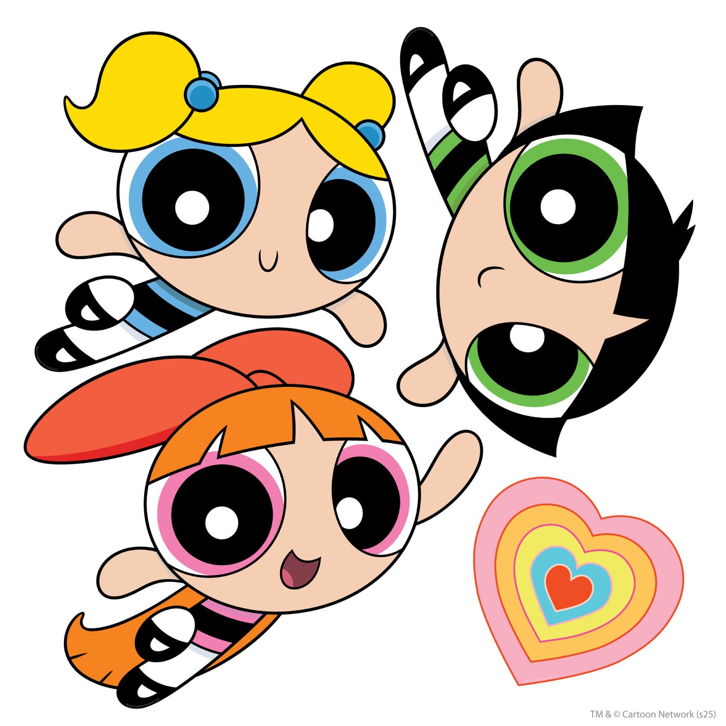 Powerpuff Girls Wall Sticker  –  Trio Decal Set Superhero Wall Art