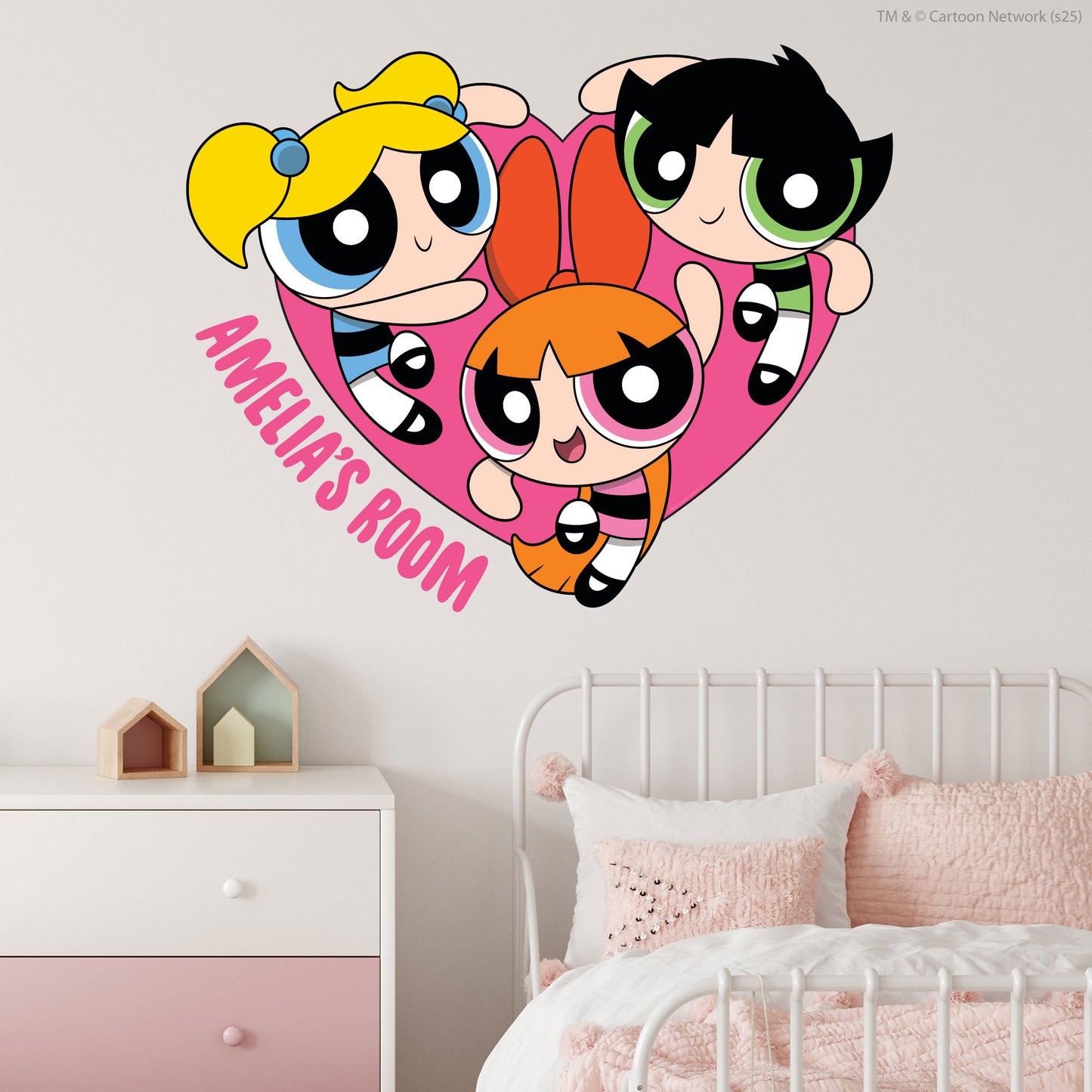 Powerpuff Girls Wall Sticker  –  Trio Personalised Decal Superhero Wall Art