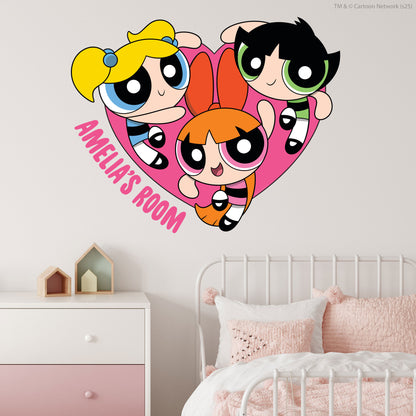 Powerpuff Girls Wall Sticker  –  Trio Personalised Decal Superhero Wall Art