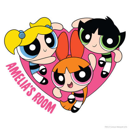Powerpuff Girls Wall Sticker  –  Trio Personalised Decal Superhero Wall Art