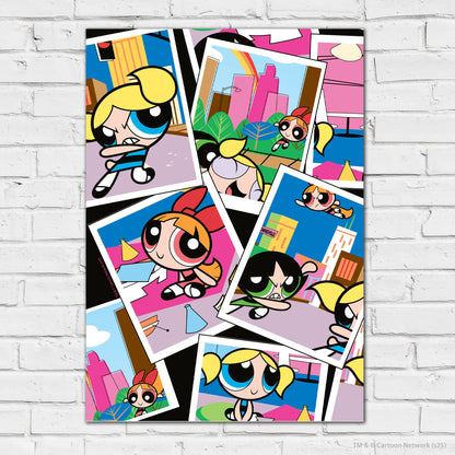 Powerpuff Girls Print  –  Trio Picture Collage Poster Superhero Wall Art