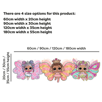 L.O.L Surprise! Wall Sticker - Fairies Trio Wall Art