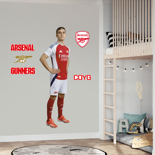 Arsenal FC Wall Sticker - Trossard 24/25 Player + Gunners Decal Set