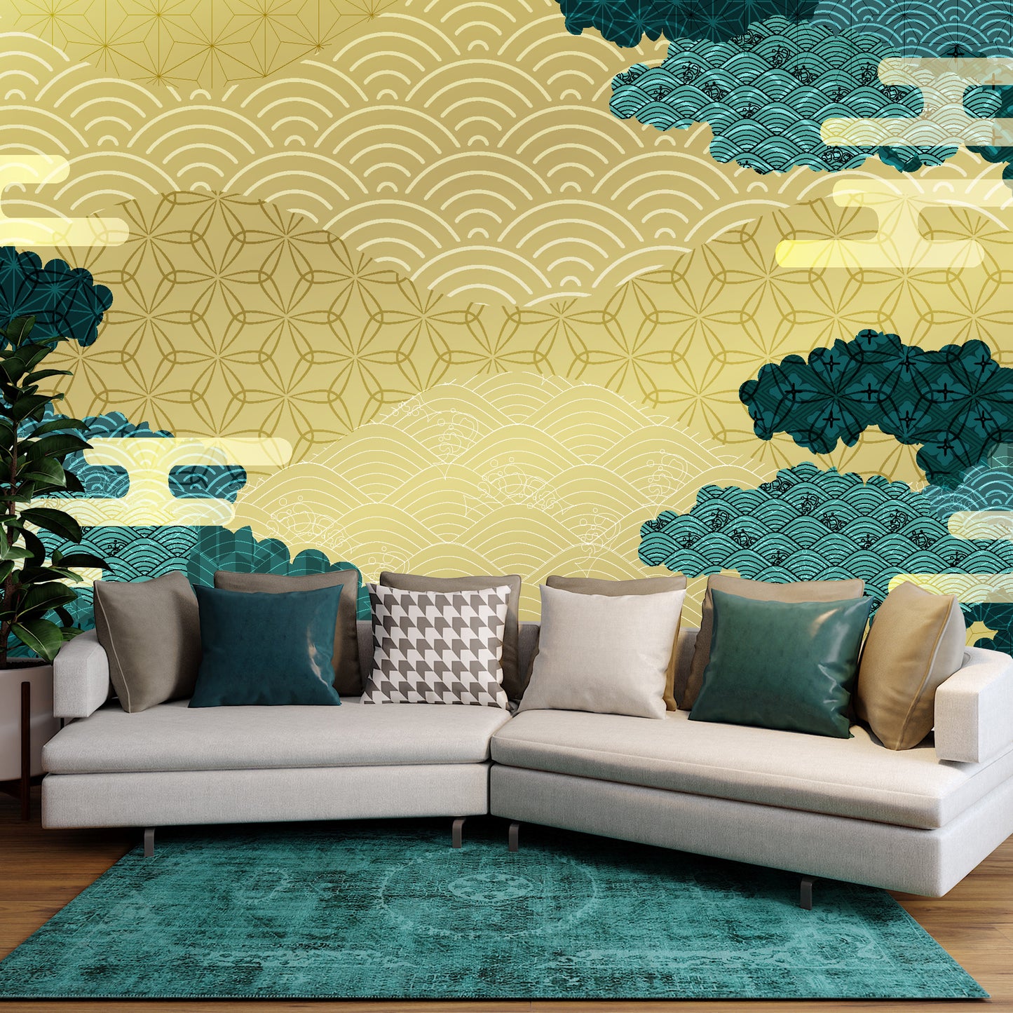 Turquoise Dreams Full Wall Mural