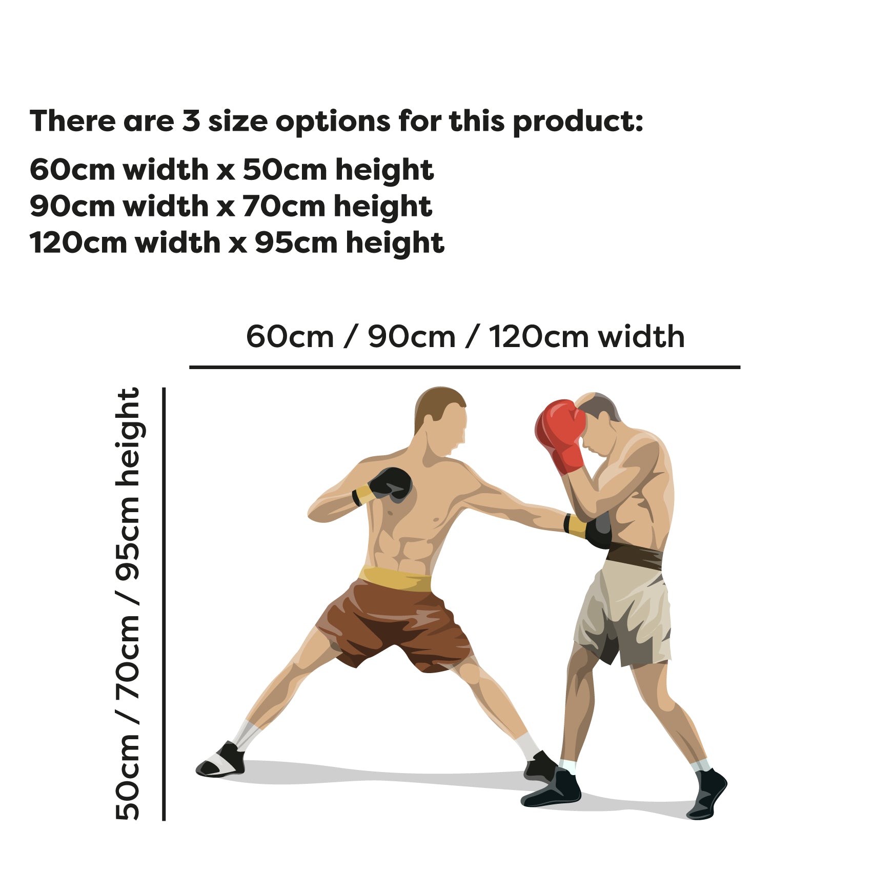 Boxing Wall Sticker - Two Boxers Fighting Decal Wall Art – www.themed.co.uk